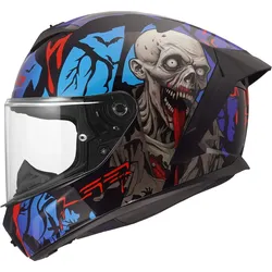 LS2 Rapid III FF820 Zombie II Integralhelm schwarz-rot-blau - 2XS (51/52)