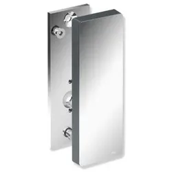 Hewi System 900 Montageplatte 900.50.0034092 für mobile Stützklappgriffe, Edelstahl verchromt, Polyamid hochglänzend anthrazitgrau, mit Abdeckung