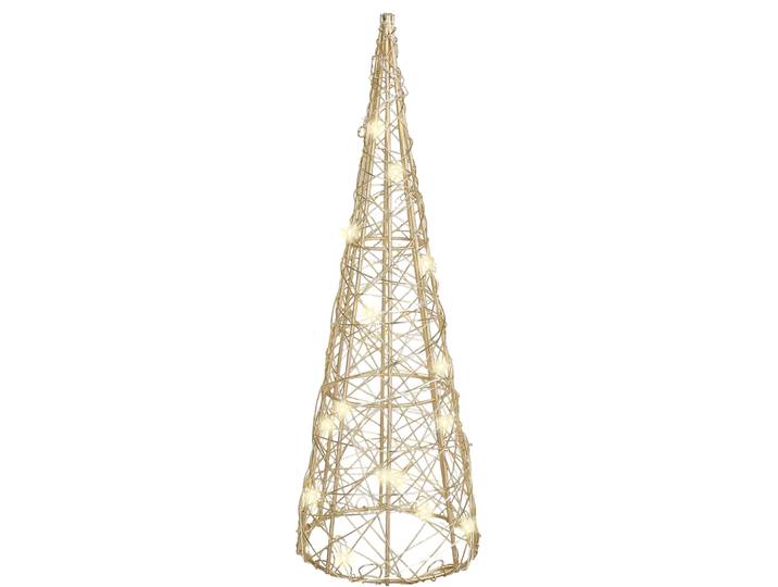 LED-Dekofigur I.GE.A. LED-Pyramide , gold, B:10cm H:30cm, Draht, Dekofiguren, LED-Dekofigur, Dekofigur Weihnachtspyramide Weihnachtsdeko Weihnachtsbaum Christbaum