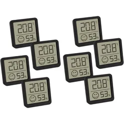 TFA Digitales Thermo-Hygrometer 30.5053.01.02, 8 Stück, schwarz, Thermometer + Hygrometer, Schwarz