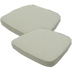 2er Premium Outdoor-Stuhlkissen 48x48cm Beige - UV-Schutz, wasserabweisend, bequem - Made in Europe by Madison - Recycelt, robust, langlebig
