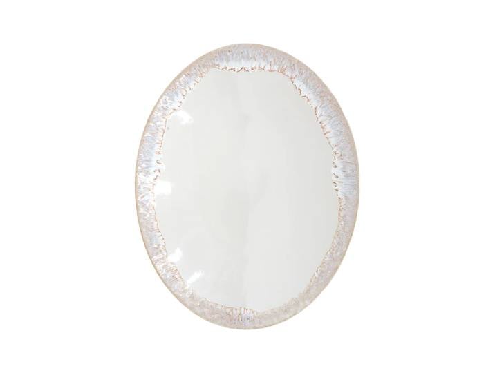 Handgefertigte Servierplatte „Taormina“ Weiss Costa Nova
