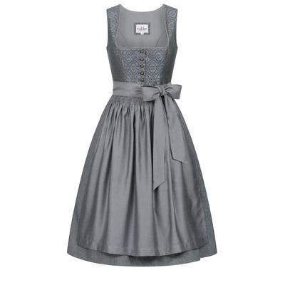 Dirndl NÜBLER "Dirndl midi Galina", Damen, Gr. 38, EURO, blau, Obermaterial: 100% Polyester PES., Kleider