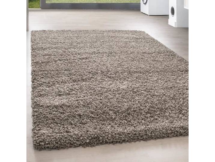 Shaggy Shaggy Long pile Cheap Taupe Tapis Salon versc. tailles [80x150 cm ]