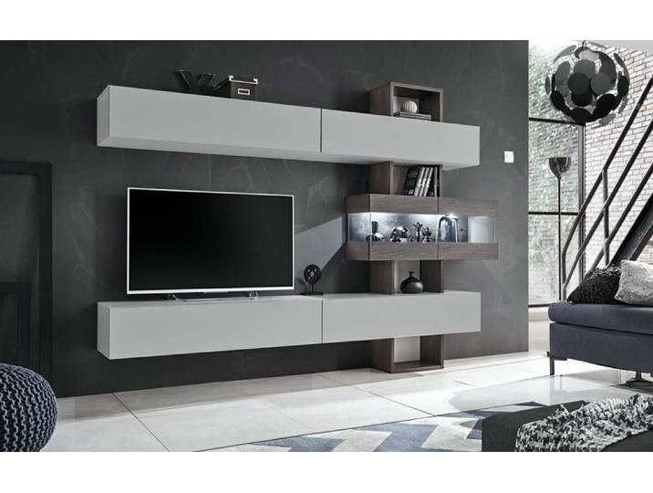 Xlmoebel Wohnwand Designer Wohnmöbel aus Holz mit eleganter Formgebung, (1-St., Wohnwand), Hergestellt in Europa