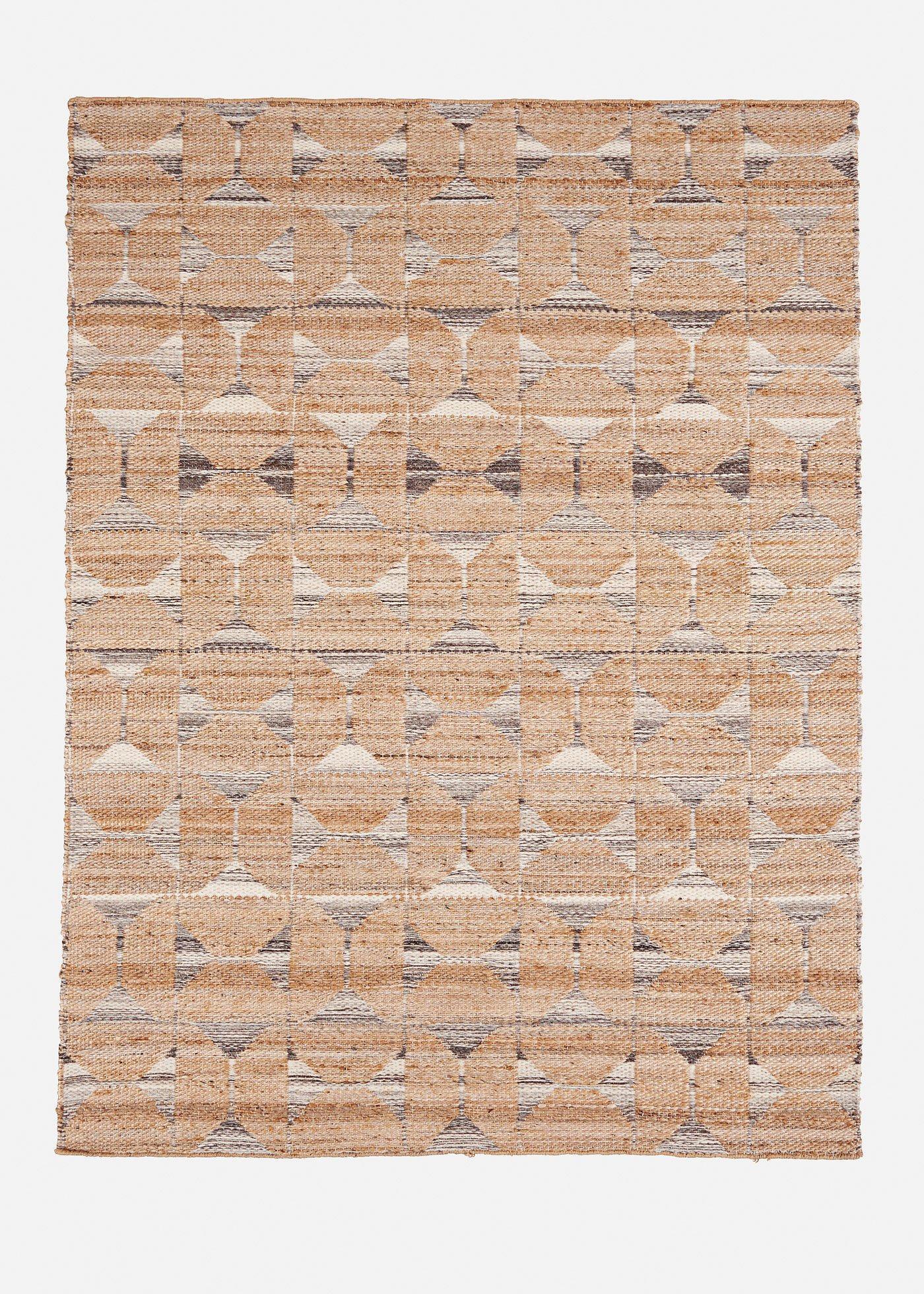 bonprix Naturteppich, beige, Gr.70x250 cm, Pflegeleichtes Flachgewebe mit Fransen, 66% Jute