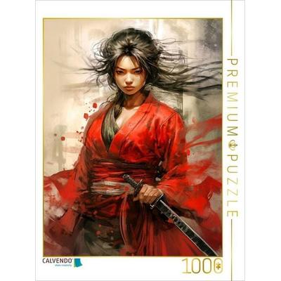 CALVENDO Puzzle Samurai, die herausfordernde Kämpferin | 1000 Teile Lege-Größe 64x48cm Foto-Puzzle für glückliche Stunden
