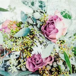 Serviette Delicate Bunch 20tlg. Papier Violett Lila