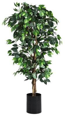 Costway 6 Feet Artificial Ficus Silk Tree