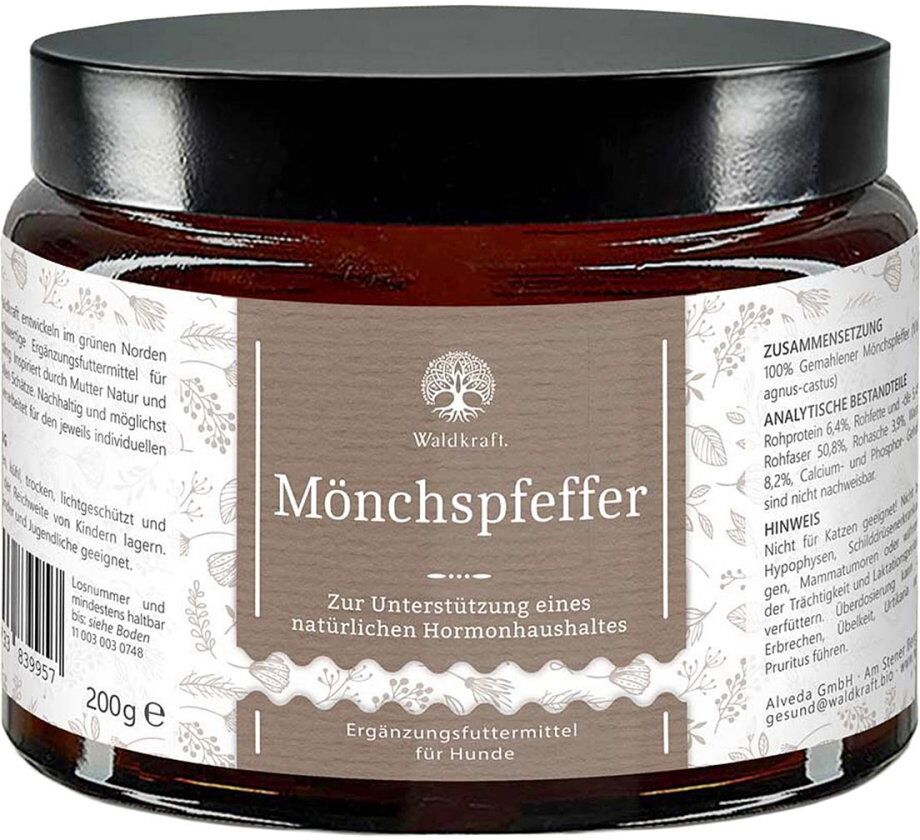 Mönchspfeffer Rein Pulver Vitex Waldkraft F.hunde