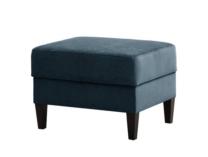 Polsterhocker Koski I 66 x 45 x 56cm Blau/Marineblau Webstoff Lito: Marineblau
