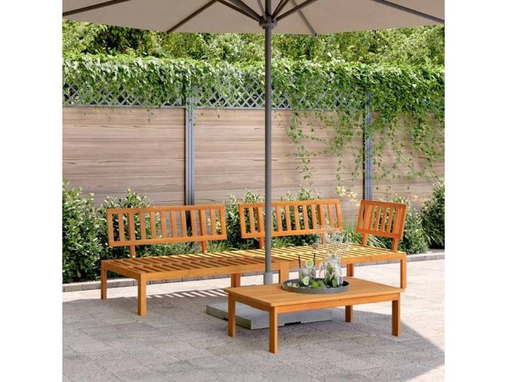 Salon palette de jardin 3 pcs bois d'acacia massif ensemble de canapés de jardin canapé de jardin canapé 3209427