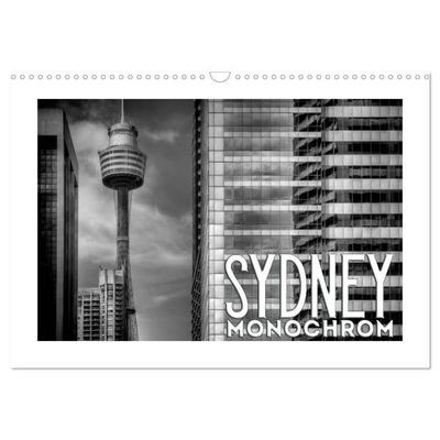 SYDNEY Monochrom (Wandkalender 2027 DIN A3 quer), CALVENDO Monatskalender