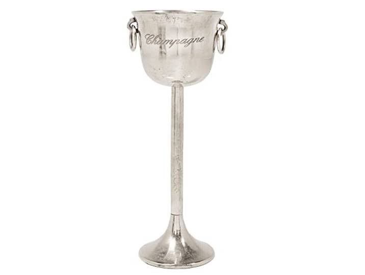 riess-ambiente.de Eleganter Sektkühler Champagne 80cm antik Silber Handmade Metall Flaschenkühler