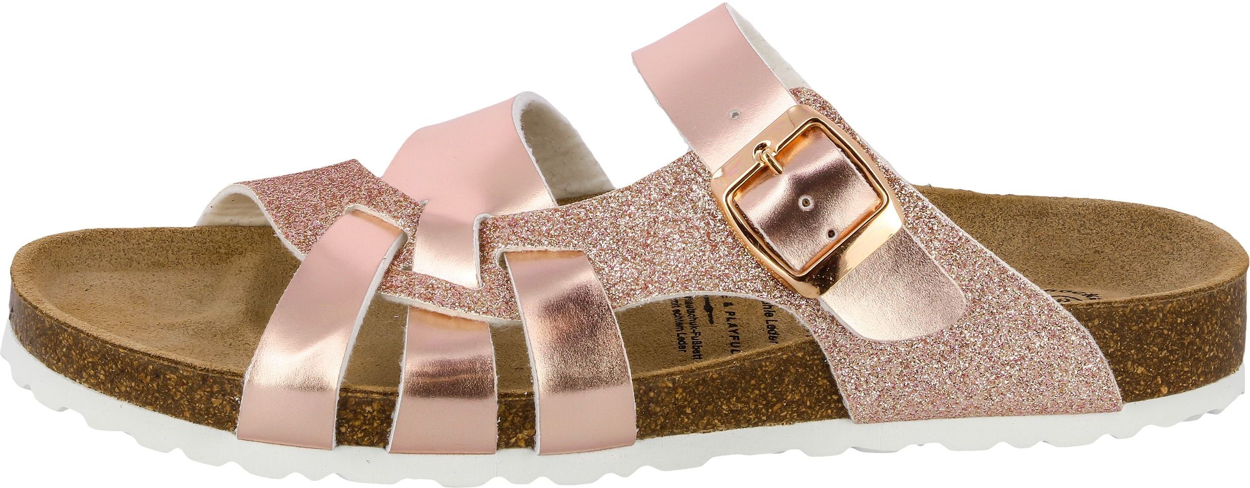 Pantolette LICO "Pantolette Bioline Latino", Damen, Gr. 36, rosa, Synthetik, Schuhe Pantolette rosa 36