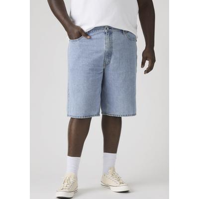 Jeansbermudas LEVI'S PLUS "LV Shorts 469 LOOSE S", Herren, Gr. 46, N-Gr, blau (light run short), Denim/Jeans, Obermaterial: 100% Baumwolle, loose fit kniebedeckend, Jeans, Loose Fit