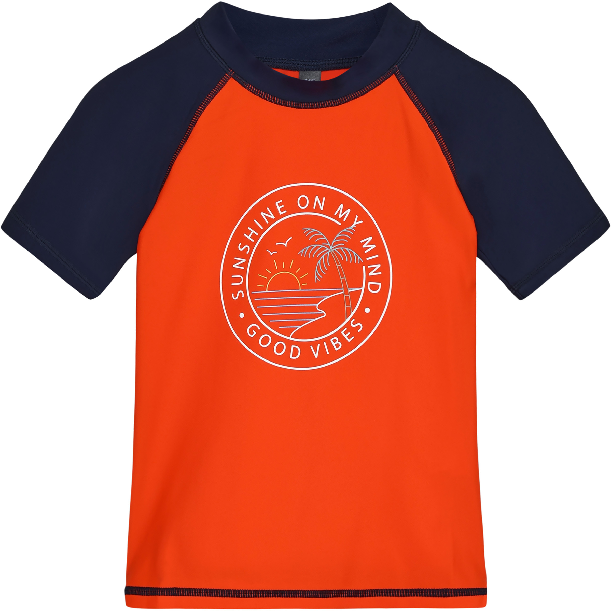 Color Kids Print UV Shirt Kinder UV-Shirts & Lycras orange Größe 110 Lifestyle Elastisch