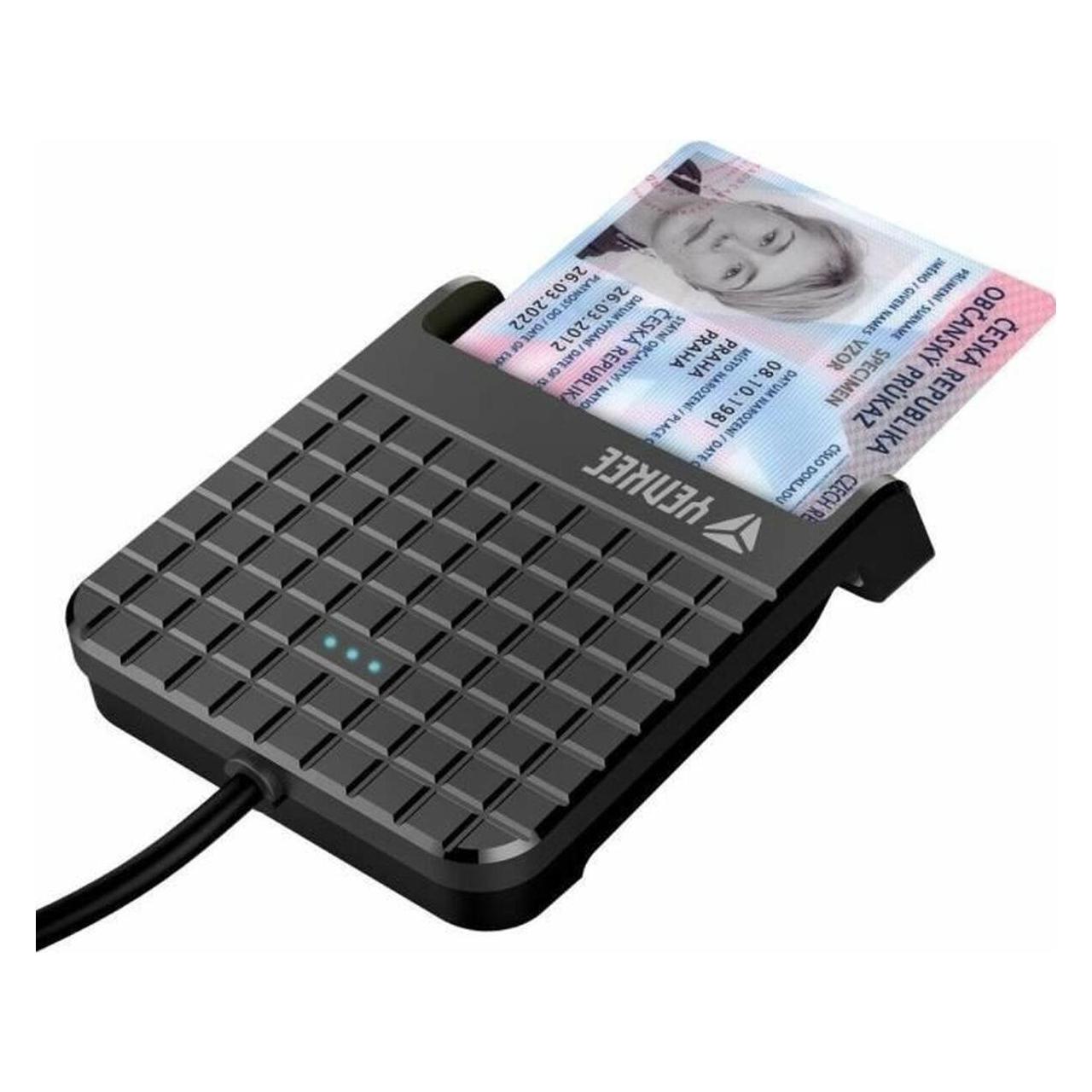 Yenkee YCR 101 USB viedkaršu lasītājs (USB 2.0) (8590669283811)