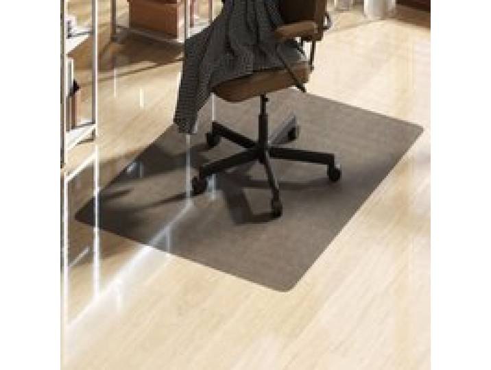 HOMCOM bureaustoelkleed 120x90cm rechthoekig zwart kunststof antislip beschermend kleed