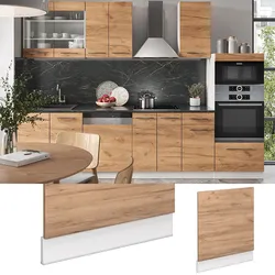 Vicco Geschirrspülerblende Küchenschrank Küchenmöbel Fame-Line Weiß Eiche modern 60 cm Küche Einbauküche Geschirrspüler Blende Küchenzeile