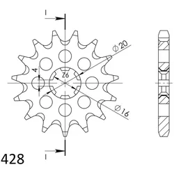 Supersprox Ritzel 428 13Z
