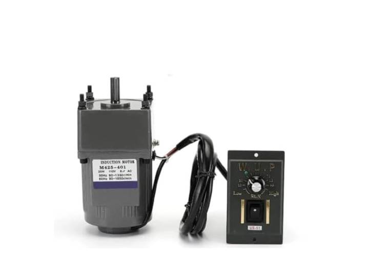 25 W AC-Getriebemotor, 220 V, umkehrbarer Geschwindigkeitsregler Reversibler 25-W-AC-Getriebemotor mit variabler Geschwindigkeit, 4GN-Getriebe und Controller-Montagesatz(3K(0-450rpm))