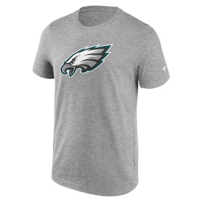 T-Shirt FANATICS "Fanatics T-Shirt Philadelphia Eagles Primary Logo Graphic", Damen, Gr. M, grau, 100% Baumwolle, Shirts T-Shirt