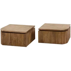 Beistellschrank Nachttisch im 2er Set aus Massivholz (2er Set)