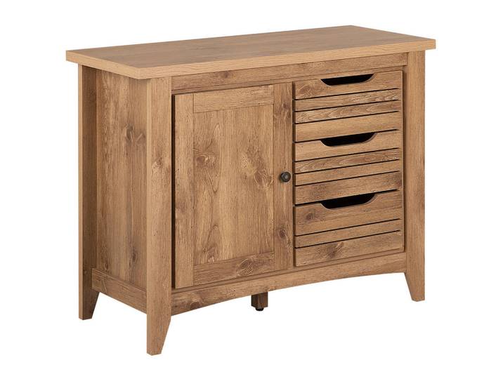 Beliani Sideboard mit 2 Türen Braun Agora, 99x80x43 cm, Kleinmöbel, Kommoden, Sideboards