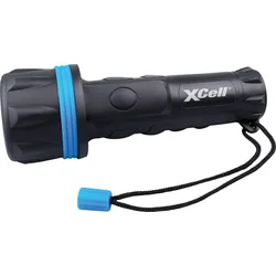 XCELL 149402 - LED-Taschenlampe, 50 lm, schwarz, 2x D Batterien