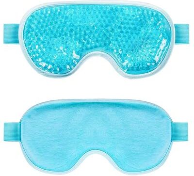 Uplifted Finds Gel Bead Hot And Cold Eye Mask For Puffiness Dark Circles And Relaxation blue