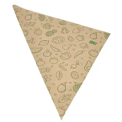 PAPSTAR 1000 Spitztüten, Kraftpapier 44 cm x 31 cm x 31 cm braun "Fruits & Vegs" Füllinhalt 750 g