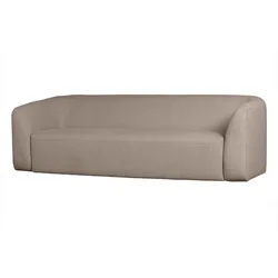 3-Sitzer Sofa Sloping aus Chenille-Stoff, modernes Design, natur, bequem gepolstert