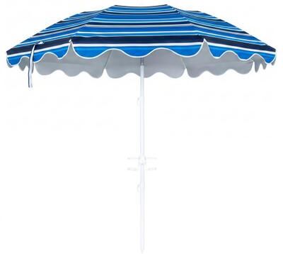 Costway 6.5 FT Beach Umbrella UPF 50+ with Sand Anchor for Garden Pool Backyard-Navy