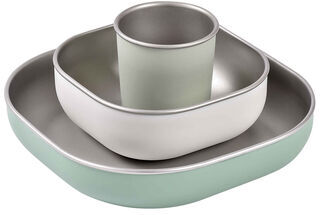 Béaba Stainless Steel Meal Inox Set 4M+ Sage Green 1 un