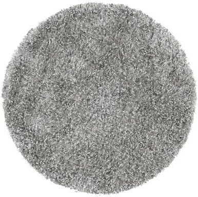 NAVATEXTURA Pearl Contemporary Solid Gray Polyester/Lurex Area Rug.