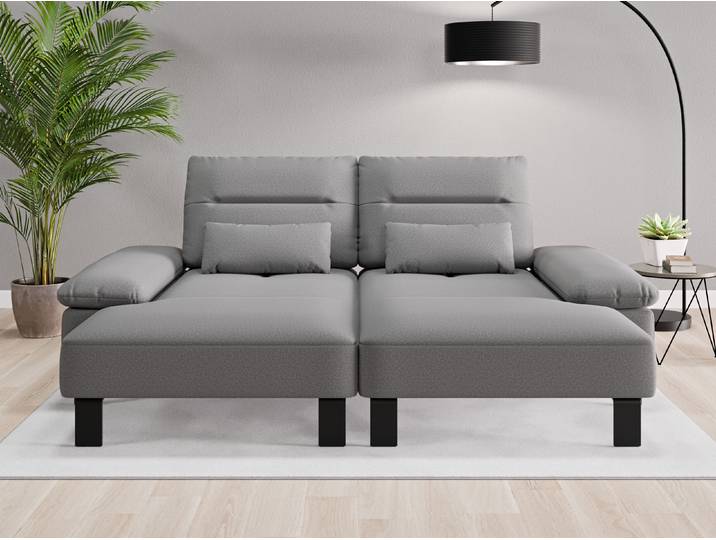 Loveseat Tokio - Grau (Schiefergrau) - Softwolle