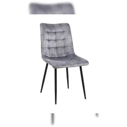 KAWOLA Stuhl CLARA Esszimmerstuhl Velvet grau