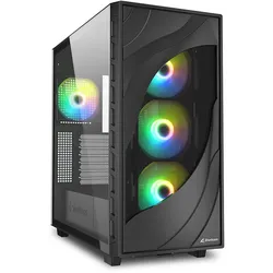 Sharkoon PC Gehäuse Rebel C80G RGB ATX schwarz