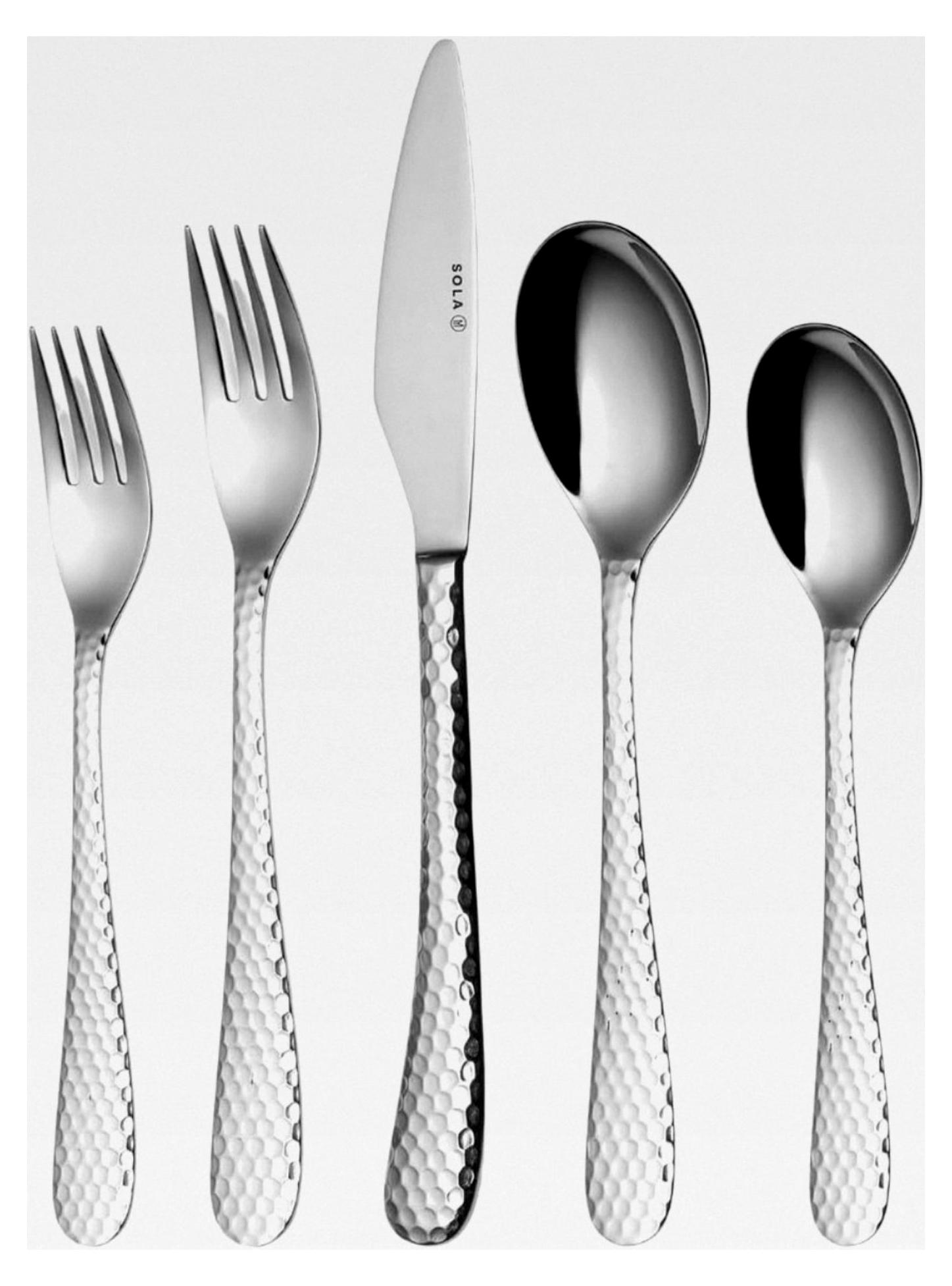 Lima Besteckset für 6 Personen - 50 Teile, 18/10 Edelstahl - Robustes und elegantes Design - Tafelbesteck - Spülmaschinenfest - Set mit Messern, Gabeln, Löffeln und mehr
