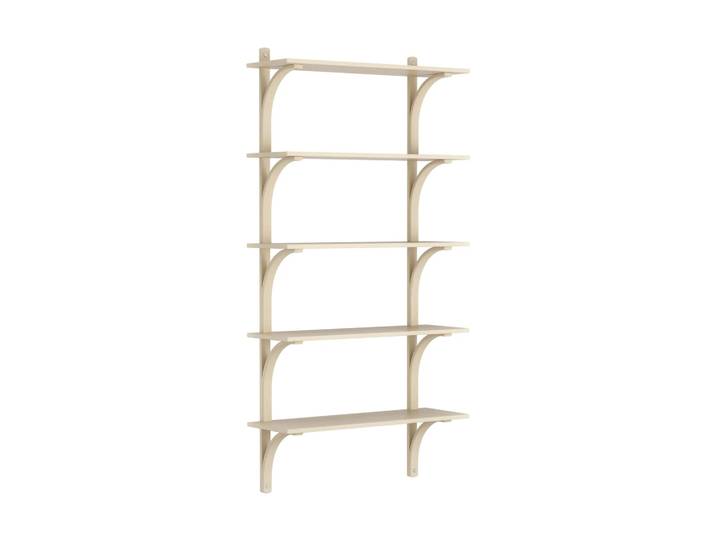 Swedese Levi Regal 5 Fachboden Naturlackierte Esche-Aluminium, 90 cm