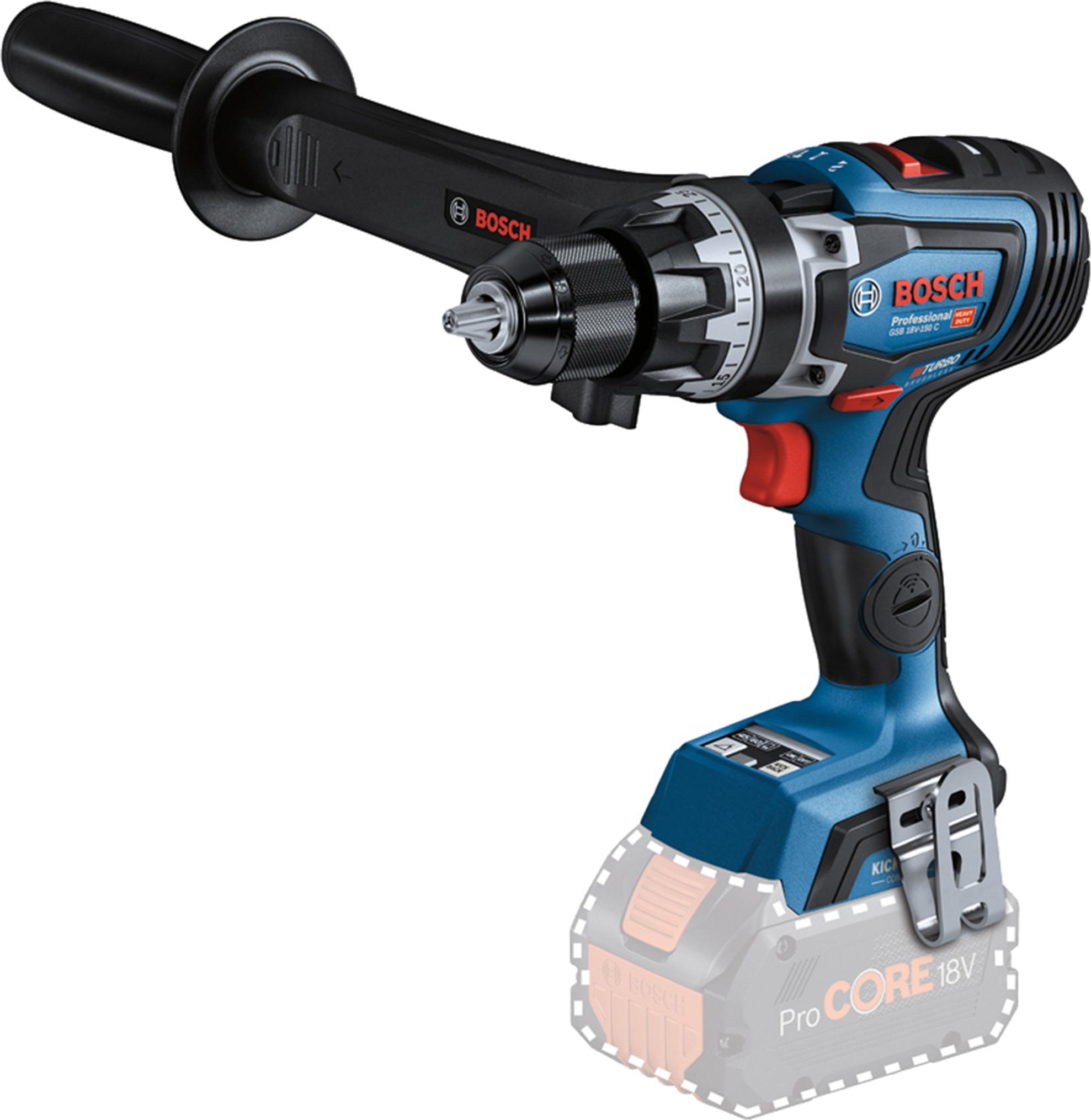 Bosch GSB 18V-150 C Professional, Elektrischer Schraubendreher, Pistolengriff, Schwarz, Blau, 2200 RPM, 550 RPM, 550 RPM