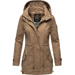 MARIKOO Damen Moderner Outdoorjacke Übergangsparka aus Baumwolle mit Kapuze Nyokoo