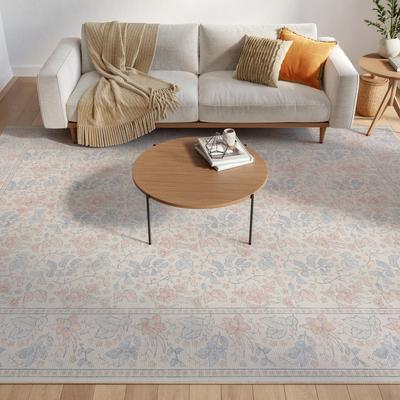 Nourison Botanical Washables Indoor only Textured Floral Area Rug