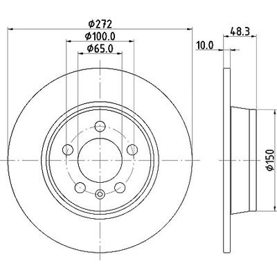 Hella Bremsscheibe [Hersteller-Nr. 8DD355126-631] für Audi