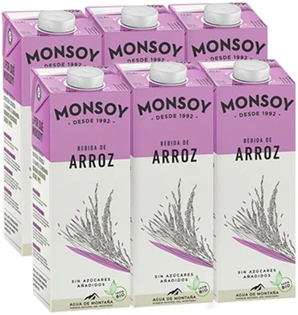 Monsoy Bebida De Arroz Bio 6 Unds 1 L