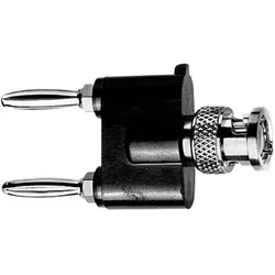 Telegärtner Messadapter ( BNC-Stecker, Elektronikkabel + Stecker, Schwarz, Silber