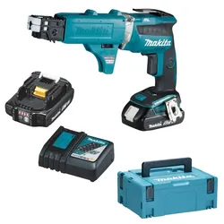 Makita Akku Schnellbauschrauber DFS452AJX2 18V 2 x 2,0Ah Magazinvorsatz Makpac