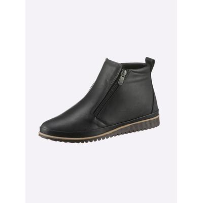 Stiefelette, Damen, Gr. 39, schwarz, Glattleder, Leder, Rindsleder, Schuhe Stiefelette