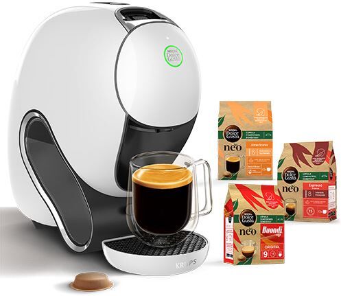 Krups Máquina de Café em Cápsulas  Nescafé Dolce Gusto Neo Tecnologia SmartBrew™ KP8301P2  36 Cápsulas - Branca